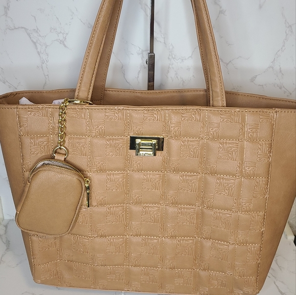 Large brown Steve Madden purse with a small wallet - Picture 3 of 9